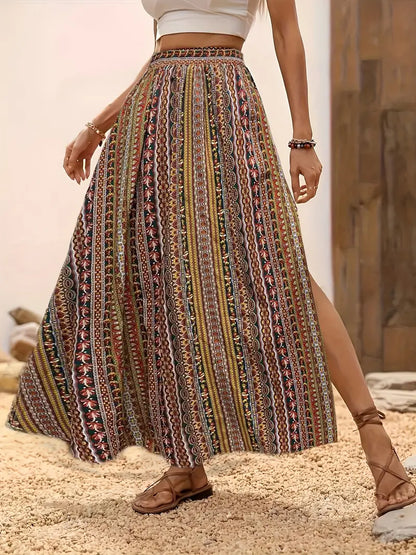 Tilia- Maxirock mit Tribal-Print
