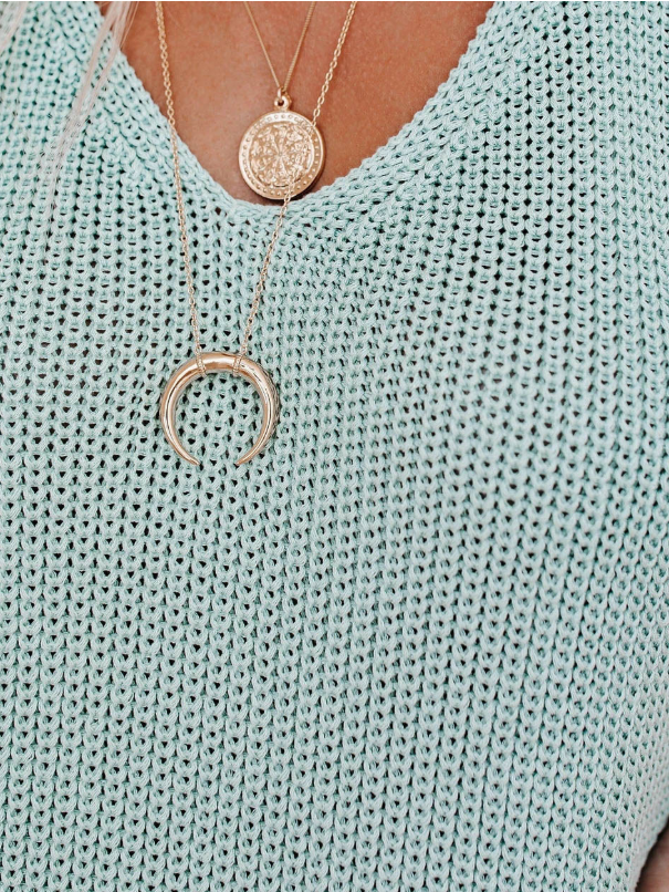 Simple V Neck Plain Tank Top Split Joint