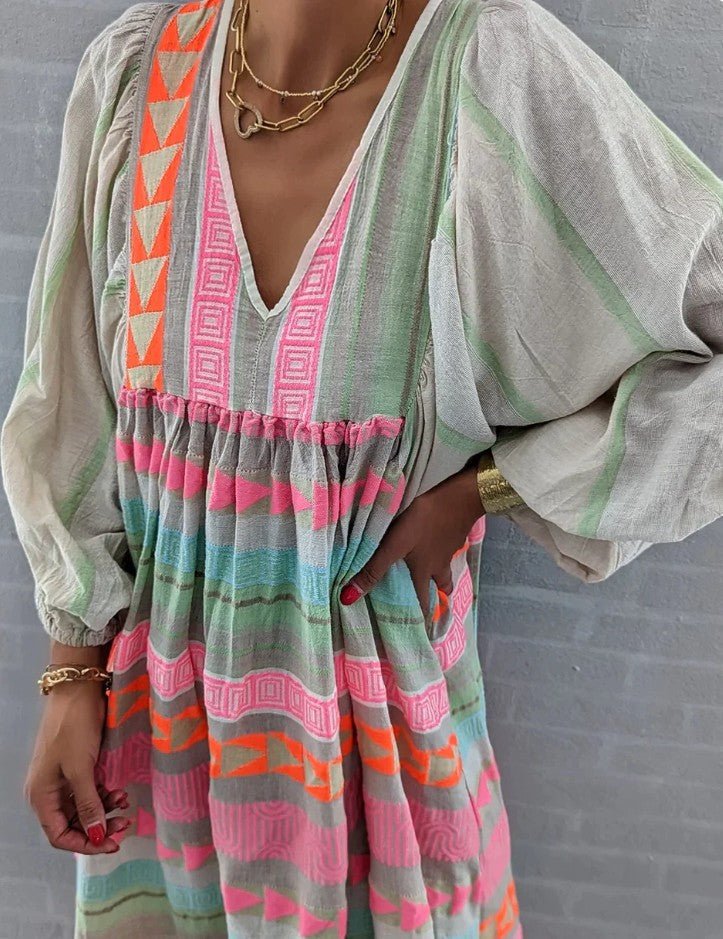Karlie - Luftiges Vibrant Lose Kleid