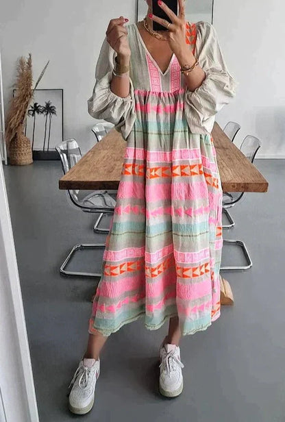 Karlie - Luftiges Vibrant Lose Kleid