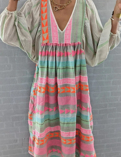 Karlie - Luftiges Vibrant Lose Kleid
