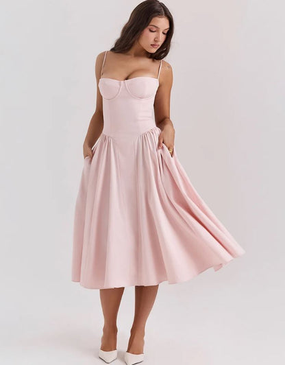 Kalinae – Schickes Bustier-Midi-Kleid