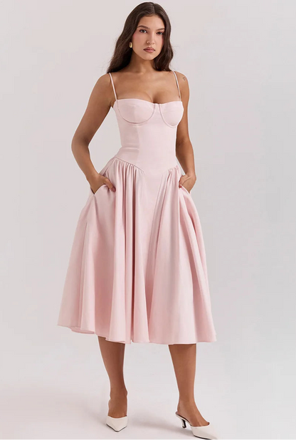 Kalinae – Schickes Bustier-Midi-Kleid