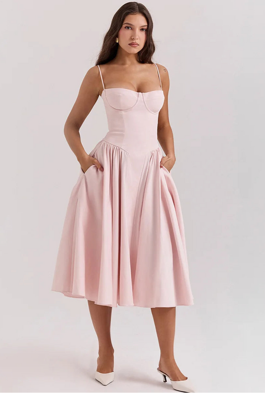 Kalinae – Schickes Bustier-Midi-Kleid